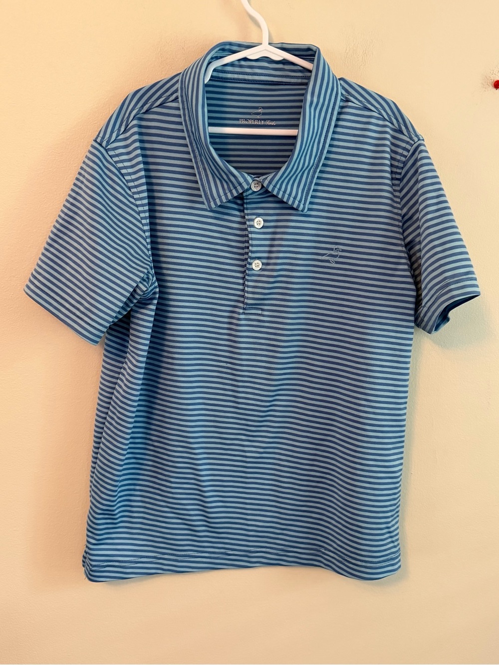 Properly Tied Striped Blue Polo Shirt